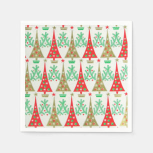 Papel guardanapo do cocktail da árvore de Natal dos