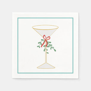 Papel Guardanapo do cocktail de Martini & de visco