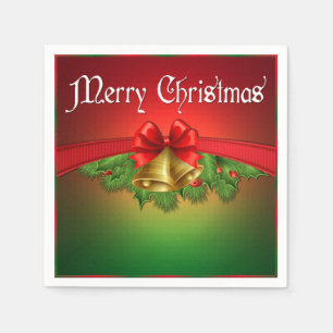 Papel Guardanapo do feriado de Bels do Feliz Natal