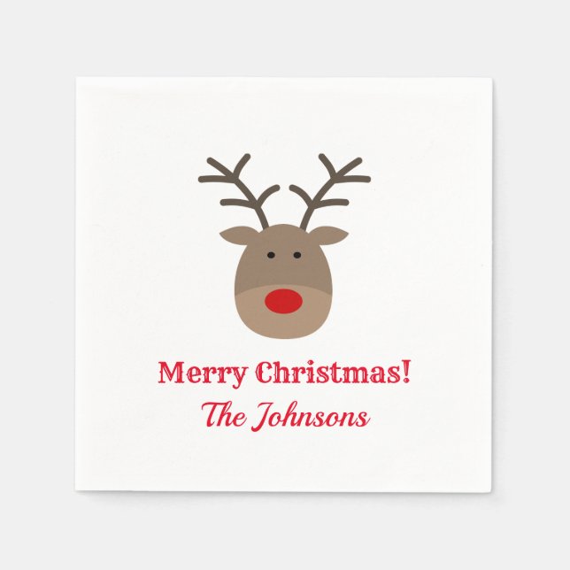 Papel Guardanapo feitos sob encomenda da festa de Natal (Frente)