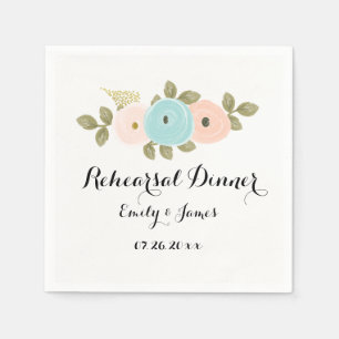 Papel Guardanapo floral do jantar de ensaio do casamento