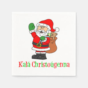 Papel Guardanapo gregos do papai noel do Natal de Kala