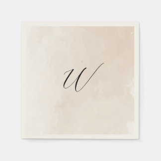 Papel Guardanapo Inicial de Casamento com Aquarela
