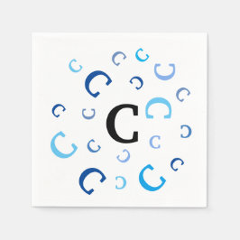 Papel guardanapo - Letras embaralhadas em azul