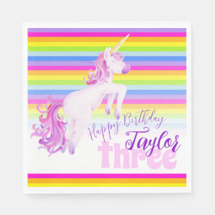 Papel Guardanapo nomeados aniversário de 3 anos do