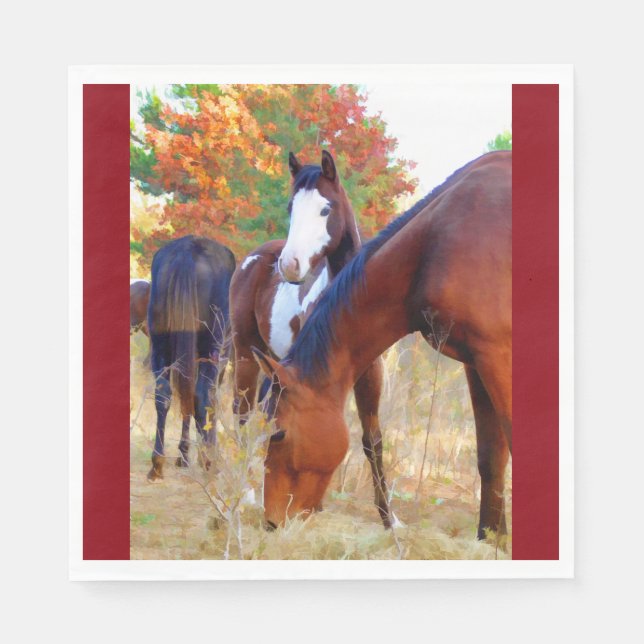Papel Guardanapo Padrão de Cavalo (Frente)