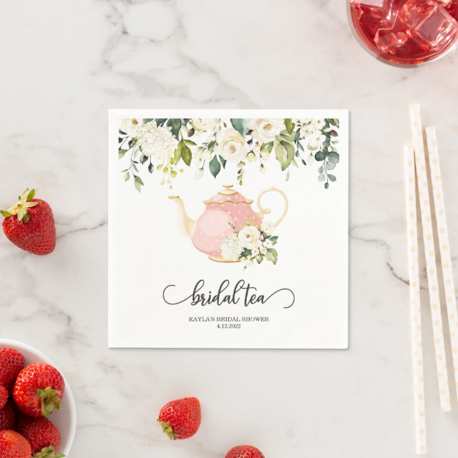 Papel Guardanapo para Chá de Noiva - Rosa | PERSONALIZAD (Insitu)