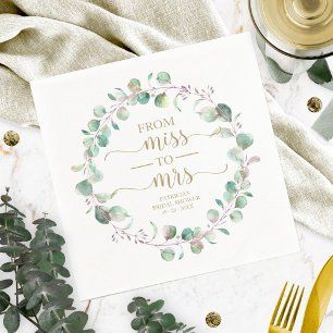 Papel Guardanapo para Chás de Noiva de Miss para Mrs Gre