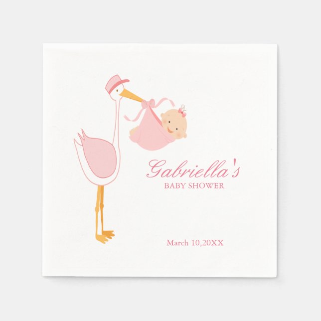 Papel Guardanapo Personalizado de Chá de fraldas de Temp (Frente)
