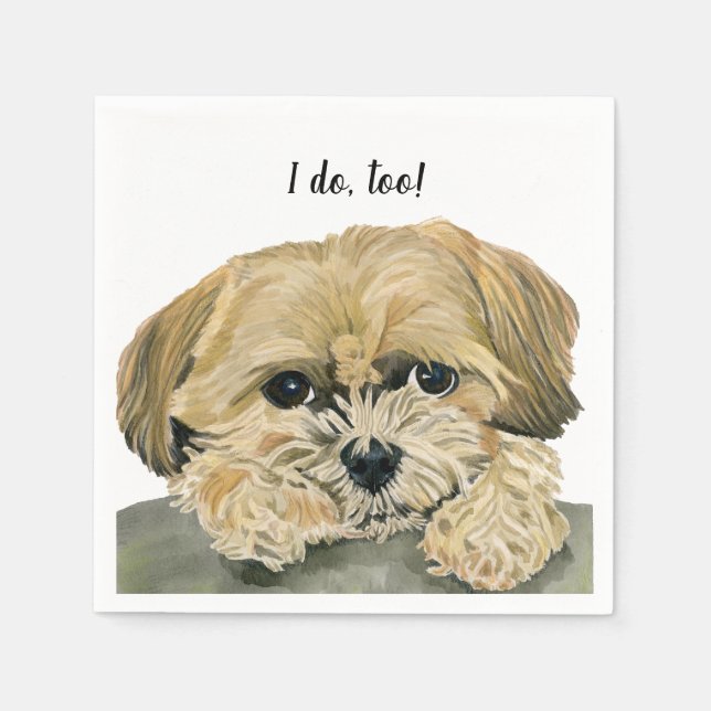 Papel Guardanapo Personalizado de Coquetel para Cachorro (Frente)