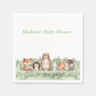 Papel Guardanapo Personalizado para Chá de Bebê Floresta
