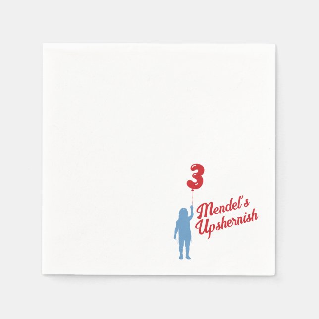 Papel Guardanapo Personalizado Superior de Gingham Azul (Frente)