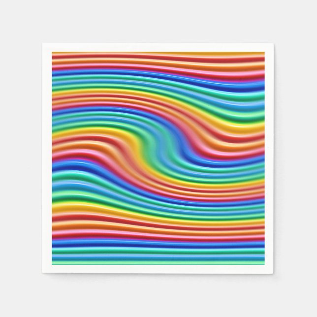 Papel guardanapo Rainbow Pride Swirl (Frente)
