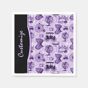 Papel Guardanapo roxos do teste padrão de Steampunk