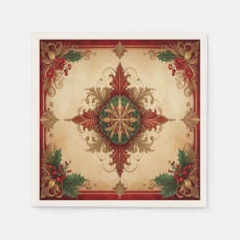 Papel Guardanapo Vermelho Decorativo de Feriado