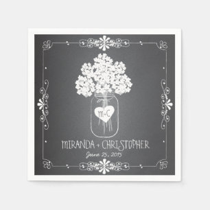 Papel Guardanapo Wedding personalizado do frasco de
