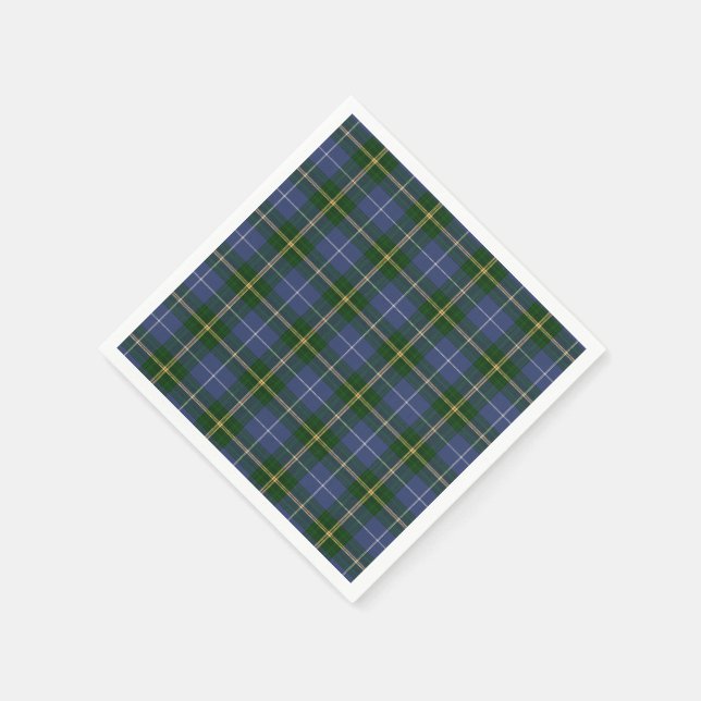 papel guardanapos azul Nova Escócia xadrez Tartan (Canto)