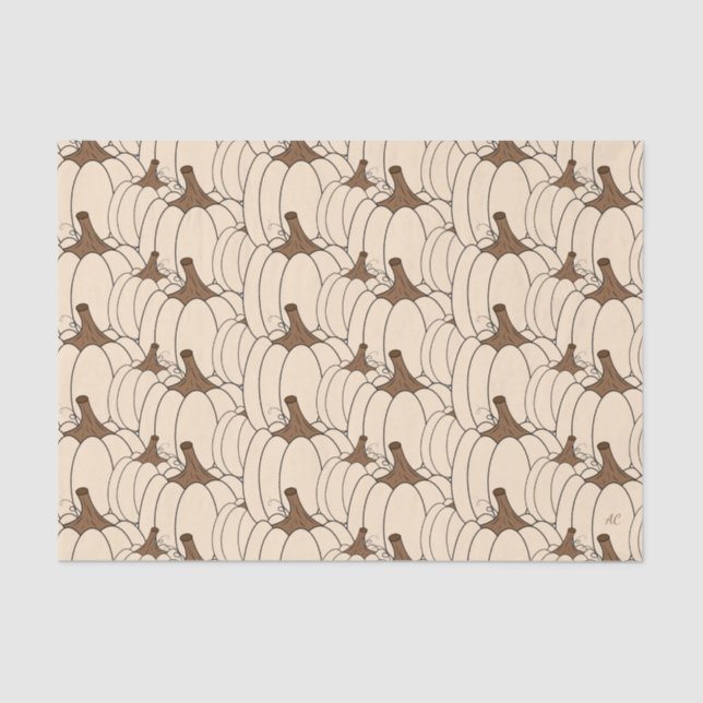 Papel higiênico branco abóboras desacopladas (Frente )