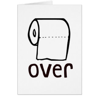 Papel higiénico do TP sobre o cartão