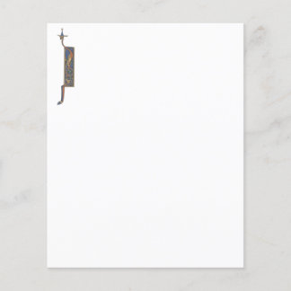 Papel J inicial iluminado