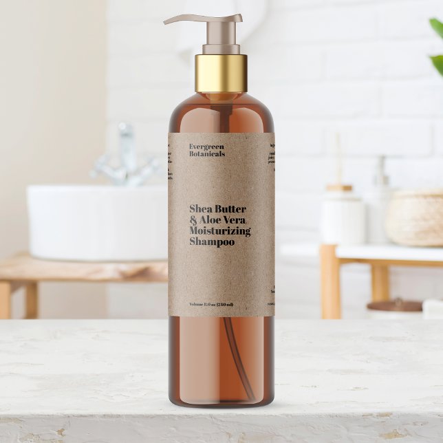 Papel Kraft parece rótulo de garrafa de cosméticos (Criador carregado)