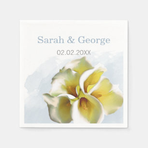 Papel lírios de calla que Wedding guardanapo