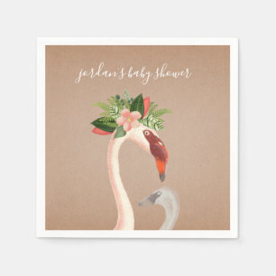 Papel Mama do flamingo de Boho + Guardanapo do chá de
