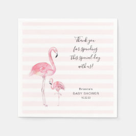Papel Mamãe e filha flamingo chá de fraldas guardanapo