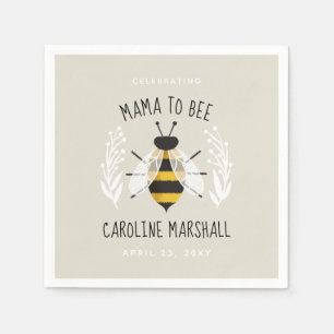 Papel Mamãe fez Chá de fraldas de Bee Decor Guardanapo