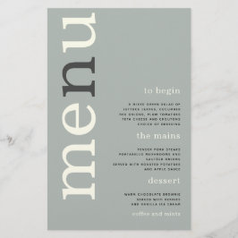 PAPEL | Menu de Casamento com Tipografia Marfim Si