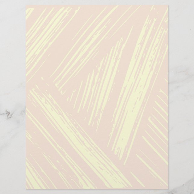 Papel no Scrapbook do Abstrato Amarelo e Pêssego (Frente)