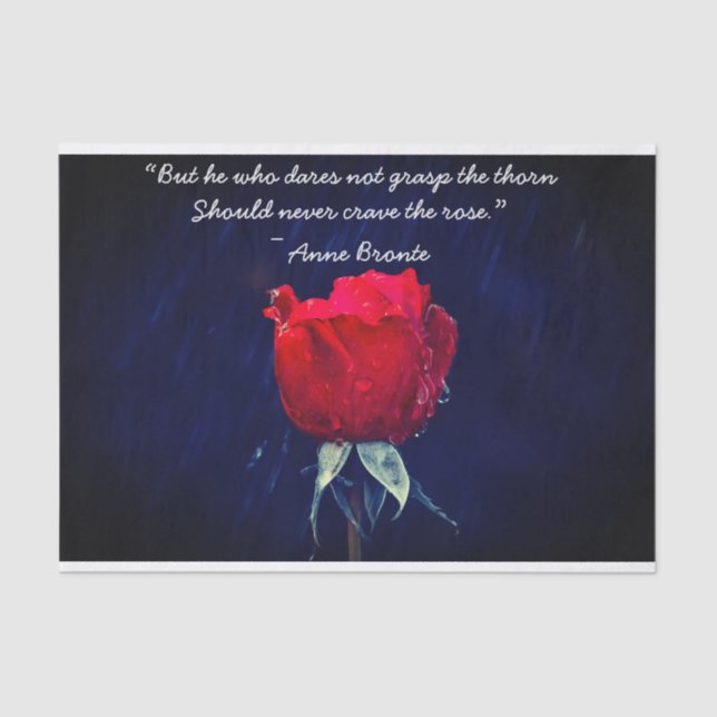 Papel no tecido da rosa vermelha (Frente )