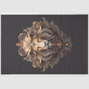 Papel no Tecido do Retrato Lion