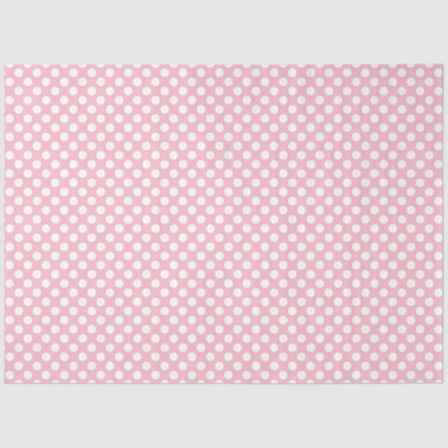 Papel no Teclado da Bolinhas Rosa e Branco (Frente )