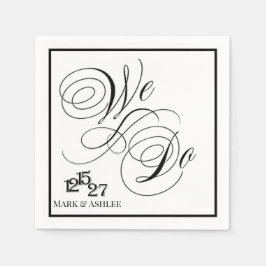 Papel Nós Fazemos Guardanapo de Casamento Personalizado