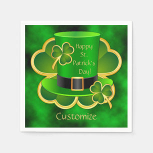 Papel O chapéu alto de St Patrick & os guardanapo dos