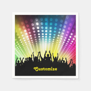 Papel O ponto do clube de dança ilumina guardanapo do