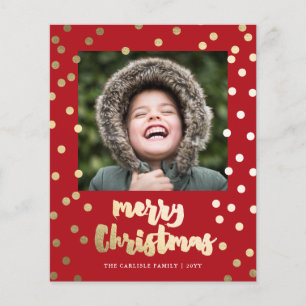 Papel Orçamentário Script Ouro Cartão de Natal Fel