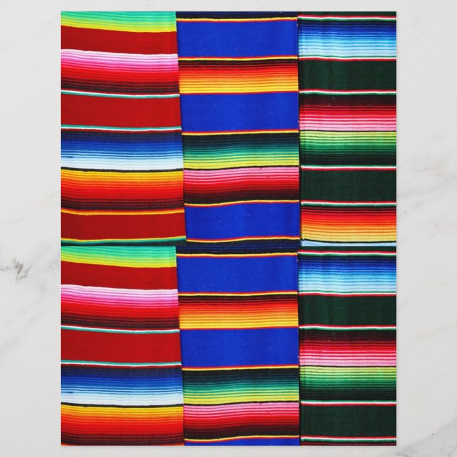 Papel origami com listras de serape (Frente)