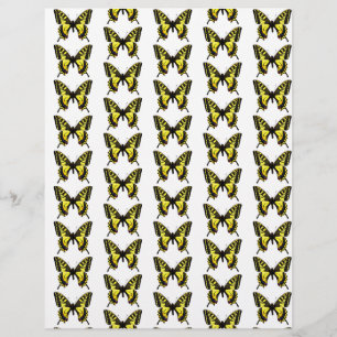 Papel origami com padrão de borboletas