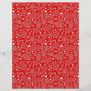 Papel origami padrão do coração do rico