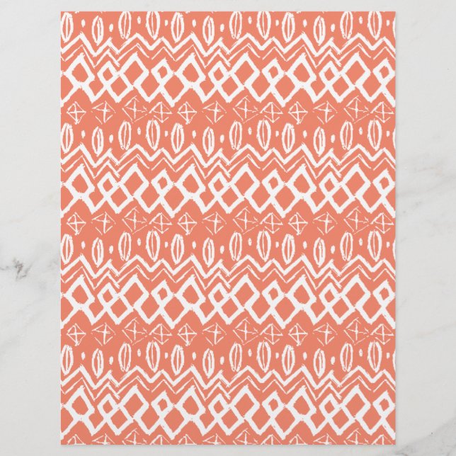 Papel original de padrão tribal branco (Frente)