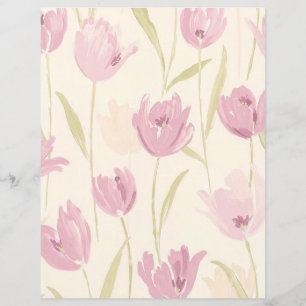 Papel-Padrão Floral Rosa-Elegante
