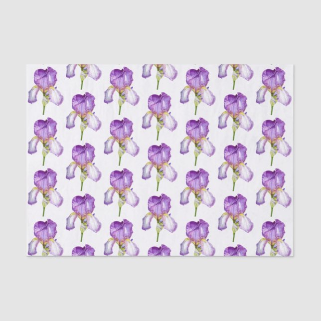 Papel Padrão Iris Roxo Brilhante (Frente )