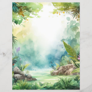 Papel para Álbum de Recortes Aventura na Floresta 