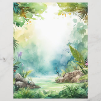 Papel para Álbum de Recortes Aventura na Floresta 