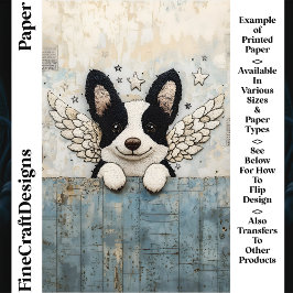 Papel para Álbum de Recortes Border Collie Collage