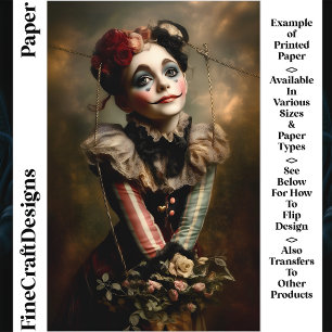 Papel para Álbum de Recortes Carnival Noir Circus