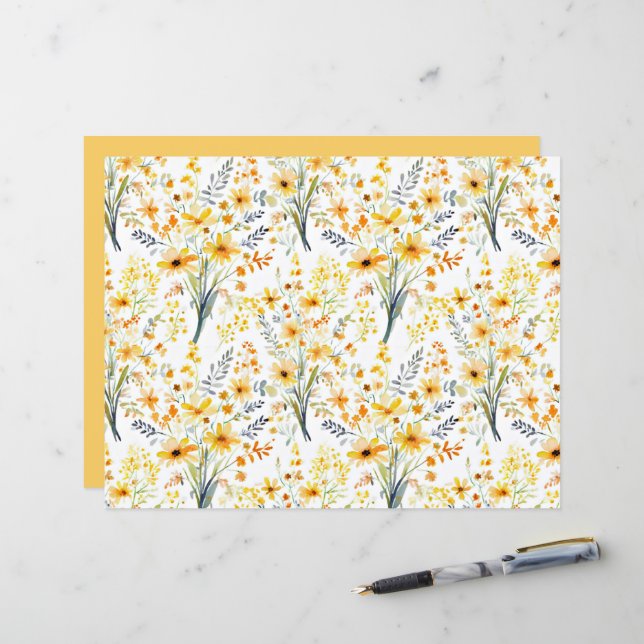 Papel para álbum de recortes com lindas flores sil (Frente/Verso In Situ)