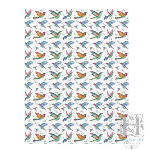 Papel para Álbum de Recortes de Beija-flores
